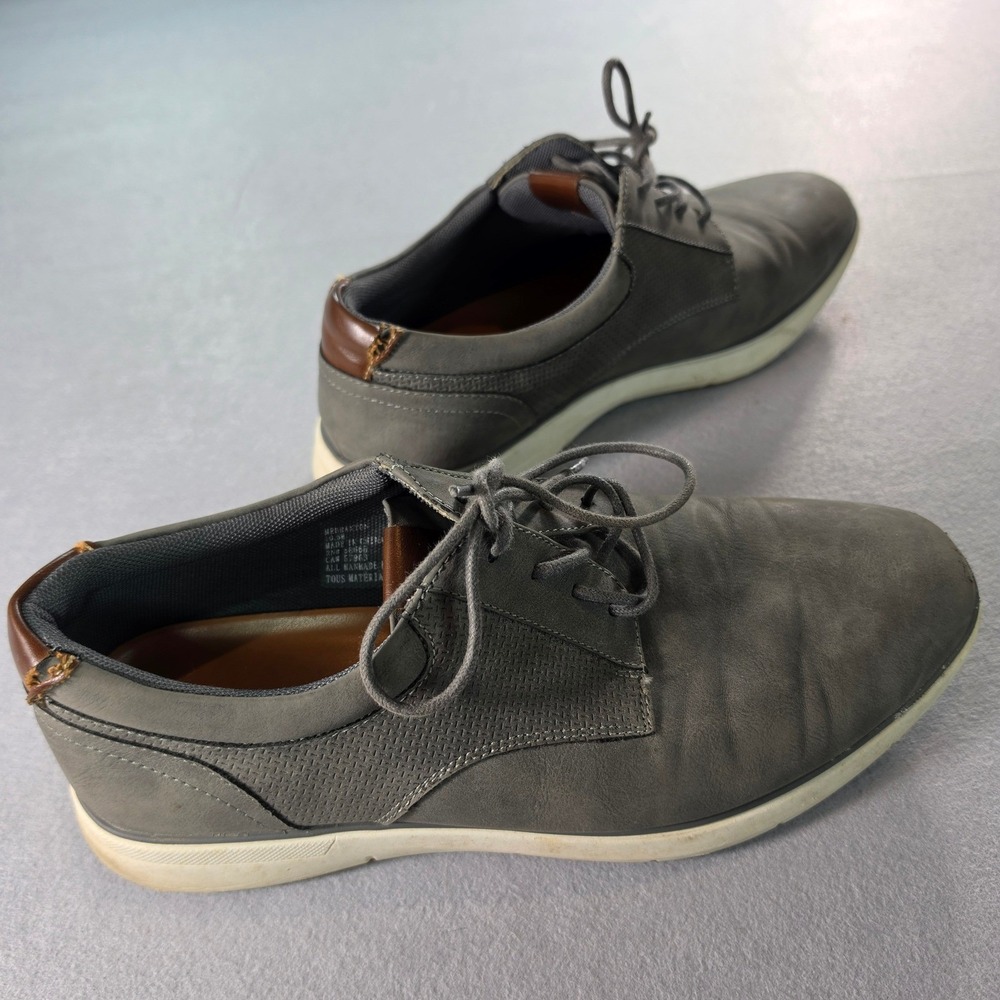 Maddox Braxton Men's Grey Hybrid Oxford Sneakers Dress Shoes 10.5M